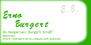 erno burgert business card